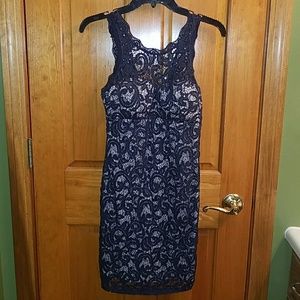 Navy blue lace dress. In great condition!